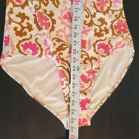 Downeast Cape Elizabeth Paisley One Piece Swimsuit L Modest NEW Soft Cup - Picture 7 of 7